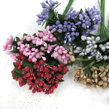 12 PCS/Bouquet Flor Artificial Estame haste de arame/casamento deixa estame DIY caixa de coroa de flores de casamento decoração 2024 - compre barato