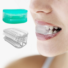 Minicepillo de dientes portátil para limpieza Oral, limpiador de dientes de silicona de grado alimenticio, para morder, de tres lados, 1 unidad 2024 - compra barato