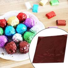 100Pcs/Pack Golden Aluminum Foil Candy Chocolate Cookie Wrapping Tin Paper Party DIY Metal Embossing Gift Packaging Craft Paper 2024 - buy cheap