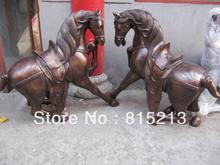 Wang-par de caballos de guerra, escultura clásica de bronce retro, de 29 pulgadas, para deportes ecuestres, 000139 2024 - compra barato