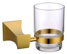 Free shipping gold finish square design  cup tumbler holder 2024 - buy cheap