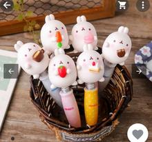 Korean new cartoon potatoes rabbit ball pen creative animal sucker pen,cute base shaking ball point pen food rabbit has stock 2024 - buy cheap