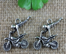 Vintage  Silvers  Motorcycle Trapeze Charms Pendants   For Jewelry Making Findings Bracelets  Accessories DIY Gifts Hot Z2458 2024 - buy cheap