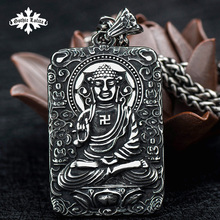 Collar con Etiqueta de perro de Buda avalokitesvara, joyería con colgante de acero inoxidable, patrón, Santo 2024 - compra barato