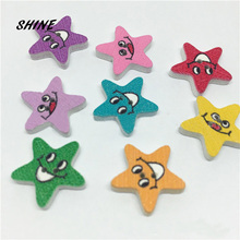 SHINE Wooden Sewing Buttons Scrapbooking Star Random Two Holes Pattern 16mm Dia. 50 PCs Costura Botones bottoni botoes 2024 - buy cheap