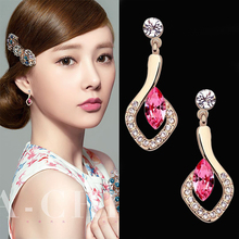 Elegant Moon Crystal Earrings For Women Classic Long Stud Earrings Fashion Brand High Quality Rhinestone Fine Jewelry Gift 2024 - buy cheap