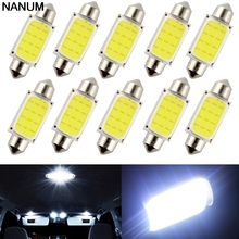 10 Uds. Bombilla LED DC 12V Super brillante cúpula Interior del coche adorno de luz LED bombillas lámpara luz de lectura 2024 - compra barato