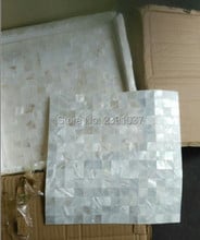 Azulejo de mosaico de concha de baldosa blanca, concha de mar, brillo natural, azulejo de cocina contra salpicaduras, 1 caja (11 hojas) 2024 - compra barato