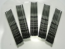 100 Black Metal Bobby Hair Pin Clips Barrette 50mm with Ball Tips 2024 - buy cheap