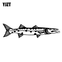 YJZT 15.2*3.8CM Baracuda Fish Vinyl Decal Car Styling Funny Cartoon Character Stickers Motorcycle Accessories C6-1298 2024 - buy cheap