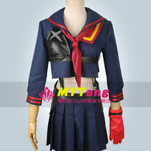 New Arrival Anime Kill La Kill Matoi Ryuuko Cosplay Costumes Blue Red Frighting Uniform Suit  S-L Or Custom-Make Any Size New 2024 - buy cheap