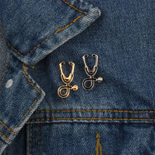 Значок на лацкан из джинсовой ткани, с эмалью 2024 - купить недорого