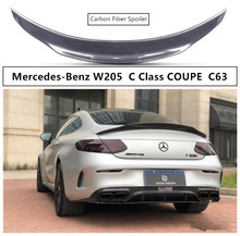 Carbon Fiber Spoiler For Mercedes-Benz W205 C Class COUPE C63 C200 C260 C300 C450 2015-2019 High Quality Rear Wing Spoilers 2024 - buy cheap