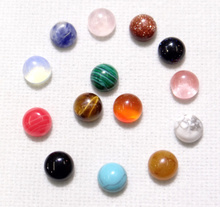 Quality natural stone agates crystal Howlite Unak 8mm Round shape Cabochons Smooth no hole Beads for Jewelry making 100pcs/lot 2024 - buy cheap