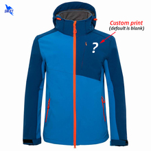 Personalize o logotipo softshell jaqueta homem impermeável à prova de vento ao ar livre pesca caminhadas roupas 3l velo térmico com capuz casaco de esqui 2024 - compre barato