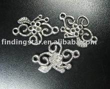 FREE SHIPPING 180pcs Tibetan silver flower spiral links 24mm A54 2024 - buy cheap
