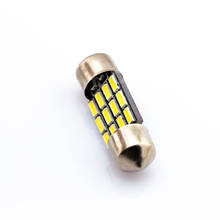 31 мм 12 Светодиодный 4014 SMD 6418 C5W номерной знак белый купол гирлянда; Осветительная лампа для автомобиля-Стайлинг 100 шт 2024 - купить недорого