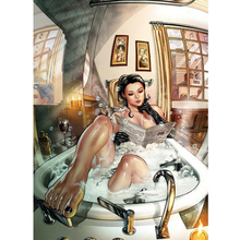 5D DIY Diamond Embroidery Bathing Lady Read Chart Diamond Painting Cross Stitch Square Rhinestone Mosaic home Decoration C345 2024 - buy cheap