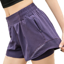 Shorts esportivo feminino, esportivo, de secagem rápida, para corrida, yoga, praia, academia 2024 - compre barato