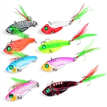 1pcs/lot 5.5cm 11.1g Fishing Lures spoon Metal VIB sequins Fish hard bait bass vibration lure crankbait everything for fishing 2024 - buy cheap