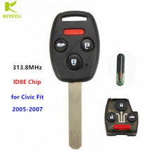 Reemplazo Keyecu nueva llave remota Fob 3 + 1 botón 313,8 MHz Chip ID8E separado para 2005 2006 2007 Honda Civic Fit 2024 - compra barato