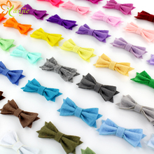 60pcs/lot 2017 New Arrival 2" Tiny Felt Non-woven Hair Bow Barrete Kids Girl Handmade DIY Hair Accessories Boutique Hair Clip 2024 - buy cheap