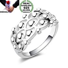 OMHXZJ, оптовая продажа, индивидуальное модное женское кольцо в офисвечерние стиле, подарок на свадьбу, серебряное ажурное широкое кольцо из стерлингового серебра 925 пробы RN262 2024 - купить недорого