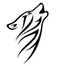 10.5*15.2CM Tribal Howling Wolf Pattern Vinyl Car Stickers Reflective Car Styling Decals Black/Silver S1-2266 2024 - buy cheap