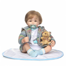 Реалистичные куклы Новорожденные, для мальчиков, 20 дюймов, силиконовые куклы Новорожденные для творческих детей, Подарочные игрушки, куклы Новорожденные 2024 - купить недорого