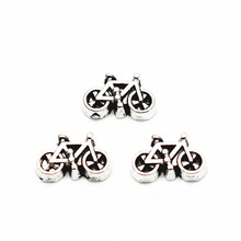 Hot Sale 10pcs/lot Metal Vintage Bicycle Floating Charms For Living Glass Floating Lockets Bracelet Necklace DIY Jewelry 2024 - buy cheap