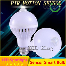 LED PIR Infrared Motion/Sound+Light Sensor Control E27 3w 5w 7w 9w 12w 15w automatic Smart Sensor White Lampada LED Bulb light 2024 - buy cheap