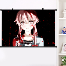 Anime japonês mirai nikki gasai yuno akise aru parede do cartaz de rolagem manga parede pendurado cartaz decoração de casa 40*60cm 2024 - compre barato