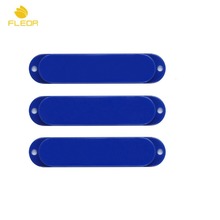 FLEOR 3pcs Plastic No Hole Closed Single Coil Covers Guitar Pickup Covers Blue for ST 2024 - buy cheap