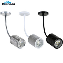 LED hose Wall Lamps 5W 3W AC90-260V Silver White Black Bedroom Bedside Reading Light Direction Adjustable Indoor Lighting 2024 - buy cheap