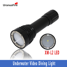 Linterna LED para buceo, reflector de vídeo subacuático profesional, potente, 80M, L2, 18650 2024 - compra barato
