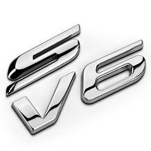 1 Pcs s v6 car emblem stick Car Chrome Badge Emblem Genuine OEM 'TITANIUM'   MkV Kuga EcoSport  Car Styling 2024 - buy cheap