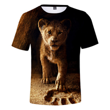 Camiseta masculina e feminina de manga curta, estampa 3d do leão king, hip hop, camisetas 3d da moda para homens 2024 - compre barato