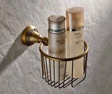 Antique Brass Bathroom Toilet Paper Roll Holder Basket Bathroom Fitting Wba426 2024 - buy cheap