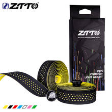 ZTTO Soft Road Bike Bicycle Handlebar Tape Cork EVA PU Handle Bar Tape Professional Cycling Damping Anti-Vibration Wrap 2024 - купить недорого