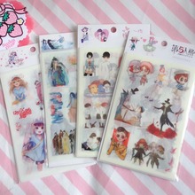 6 Sheets/Pack Creative Anime Series Decoration Scrapbooking Stickers Transparent PVC Stationery Stickers 2024 - buy cheap