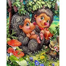 Diamond Painting Full drill square/round Hedgehog brother Mosaic DIY Diamond Painting Cross Stitch Embroidery Home Decor 2024 - buy cheap