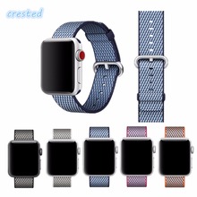 Nylon strap band for apple watch band 42 mm 38 mm sport bracelet &  fabric nylon watchband watch band for iwatch 1 2 2024 - buy cheap