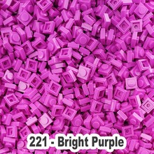 No.221 juguete educativo púrpura brillante de construcción, accesorios de bloques de construcción pequeños de plástico, placa de 1x1, Pixel Art para adultos 2024 - compra barato