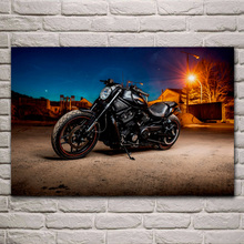 super bike cool motorbike  motorcycle living room decoration home wall art decor wood frame fabric poster  KH457 2024 - buy cheap