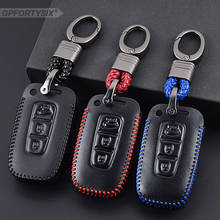 New Car Styling key Cover Case For Hyundai i20 i30 ix25 ix35 solaris santa fe Leather Car Key Bag Chain Key Ring Car Accessories 2024 - buy cheap