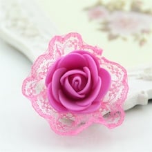 200 pçs 5cm mini laço pe espuma rosa flores cabeças diy para o feriado decorações de festa casamento artesanal grinalda artesanato falso flores parede 2024 - compre barato