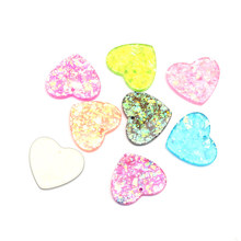 25x22mm resina mezclado transparente corazón forma decoración artesanías plano cabujón adornos Scrapbooking DIY Accesorios 2024 - compra barato