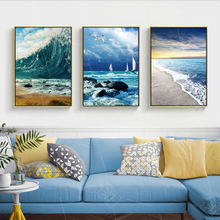 Nordic Landscape Canvas Painting Beach Seascape Wall Art Pictures for Living Room Posters and Prints Scandinavian Decor No Frame 2024 - buy cheap