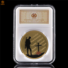 1914-1918 de la Primera Guerra Mundial 100th aniversario soldado Euro de oro militar muestra desafío moneda colección W/caja de lujo 2024 - compra barato