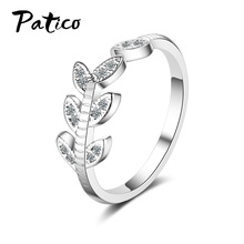 Dijes S90 Metal árbol dulce rama hojas anillo abierto para mujer chica anillos de boda ajustable nudillo dedo joyería 2024 - compra barato